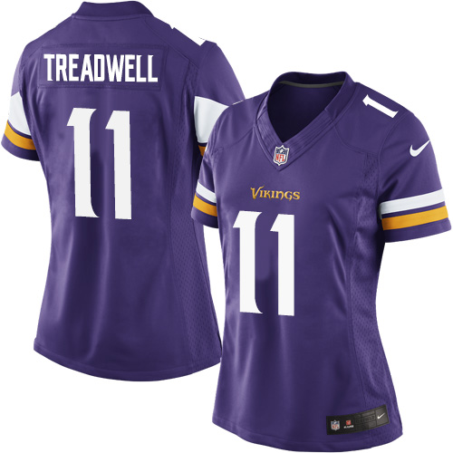 Women's Elite Laquon Treadwell Nike Jersey Purple Home - #11 NFL Minnesota Vikings